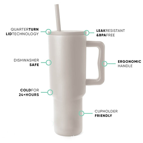 40oz Handle Cup 304 Stainless Steel Cold Insulation Large Tumbler Ice Cup